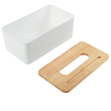 Boîte en bois en plastique de serviettes de papier hygiénique multifonctionnelles